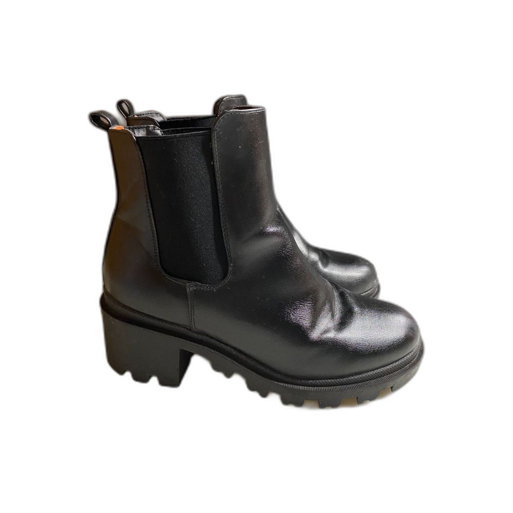 French Connection Vegan Leather Black Boots (FC-JANE)